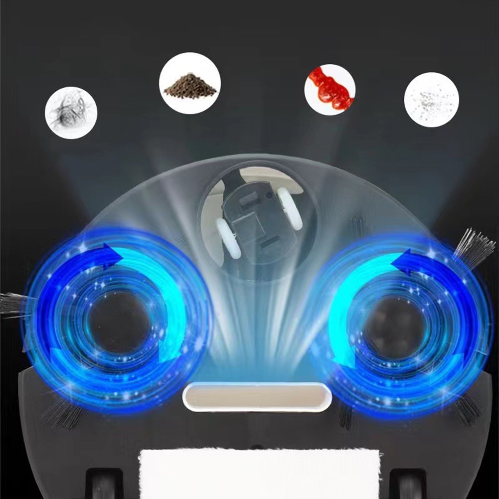 Smart Robot Vacuum Cleaner With Self-Charging App Control Multiple Cleaning Modes For Home Floors White Or Black Black black - Image 3