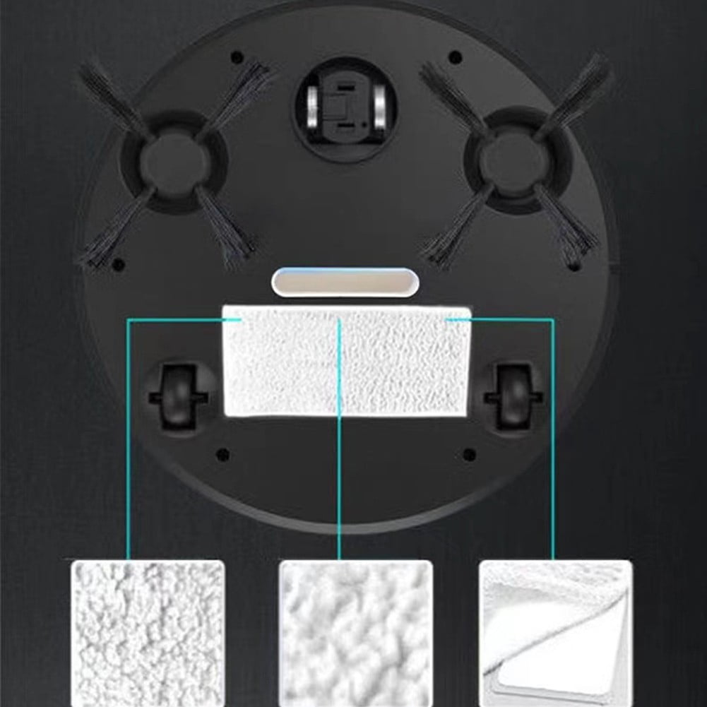 Smart Robot Vacuum Cleaner With Self-Charging App Control Multiple Cleaning Modes For Home Floors White Or Black Black black - Image 4