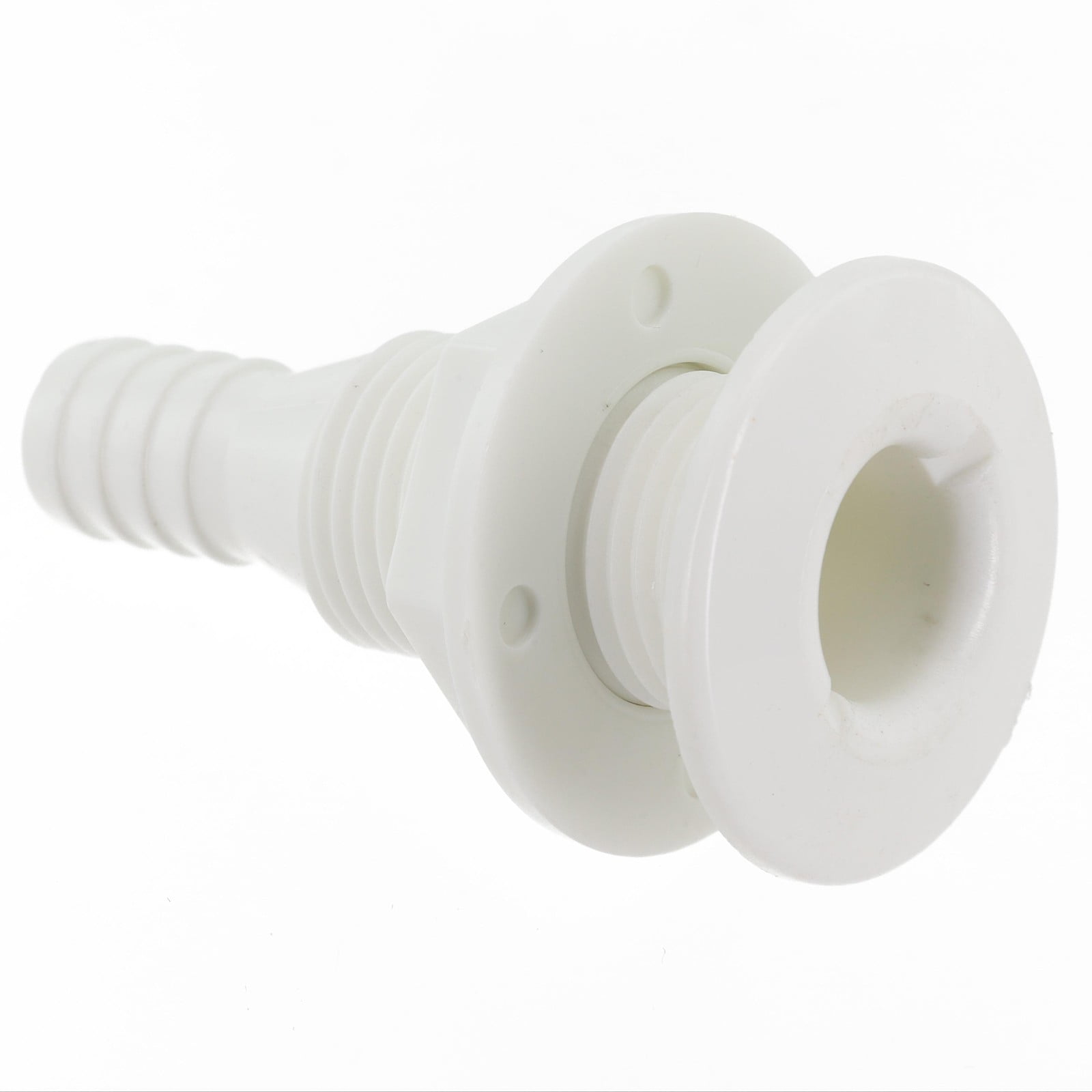 2 Pack White Abs Thru Hull Skin Fitting For Bilge Pump Hose 19Mm 3/4