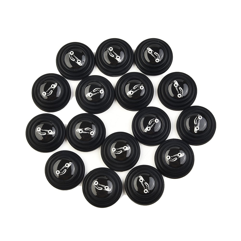 16Pcs Black Silicone Car Door Shock Absorbing Pads Anti-Bump Silent Gasket Protectors For Vehicle Exterior Door Edge Protection Accessories - Image 4