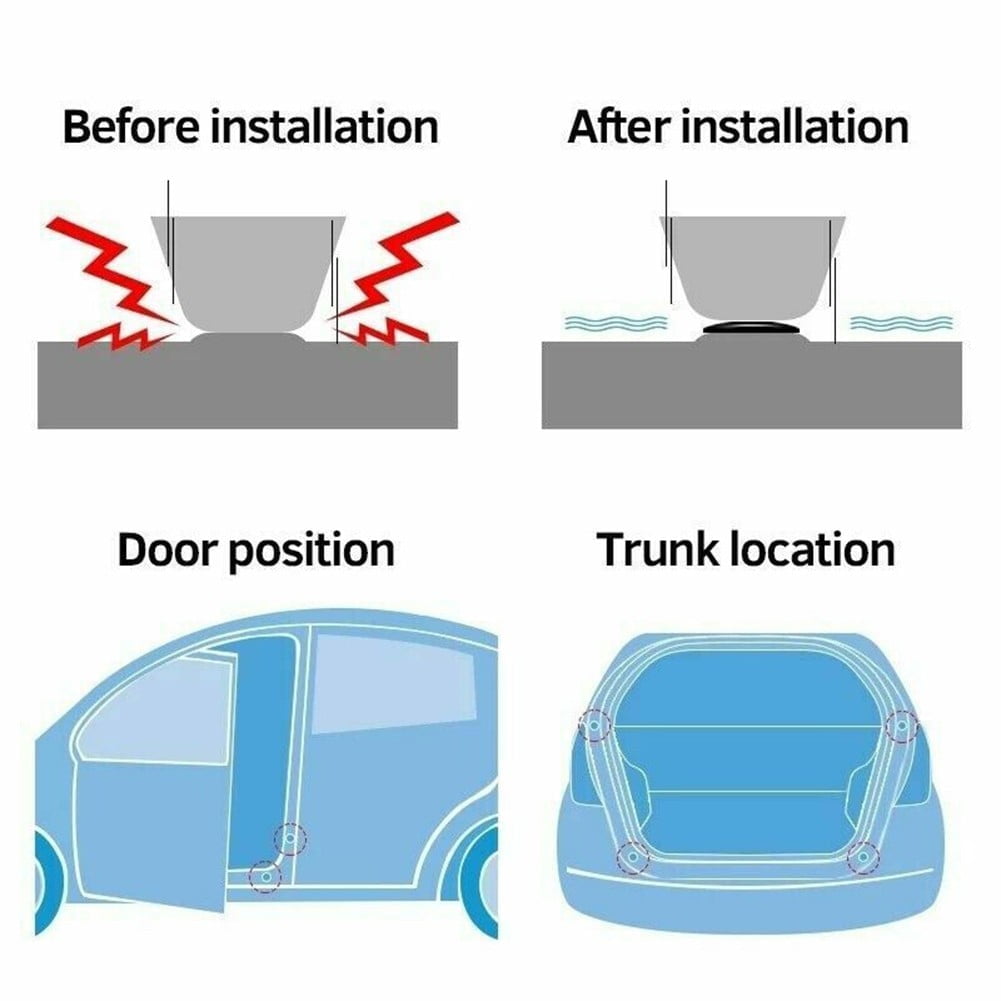 16Pcs Black Silicone Car Door Shock Absorbing Pads Anti-Bump Silent Gasket Protectors For Vehicle Exterior Door Edge Protection Accessories - Image 7
