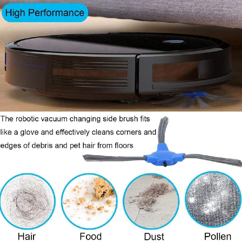 JZROCKER 10 Pack Replacement Side Brushes Tool Easy Installation Sweeper Part Suitable for 11S 30C Robot Vacuum - Image 7