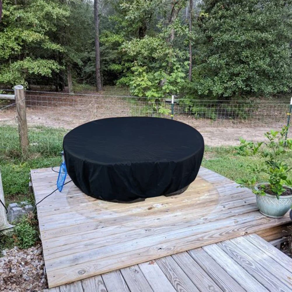 210D Oxford Fabric Stock Tank Cover Oval Ice Bath Cover Gallon Basin Waterproof Drawstring Pool Protector 50Gallon 50 gal - Image 4
