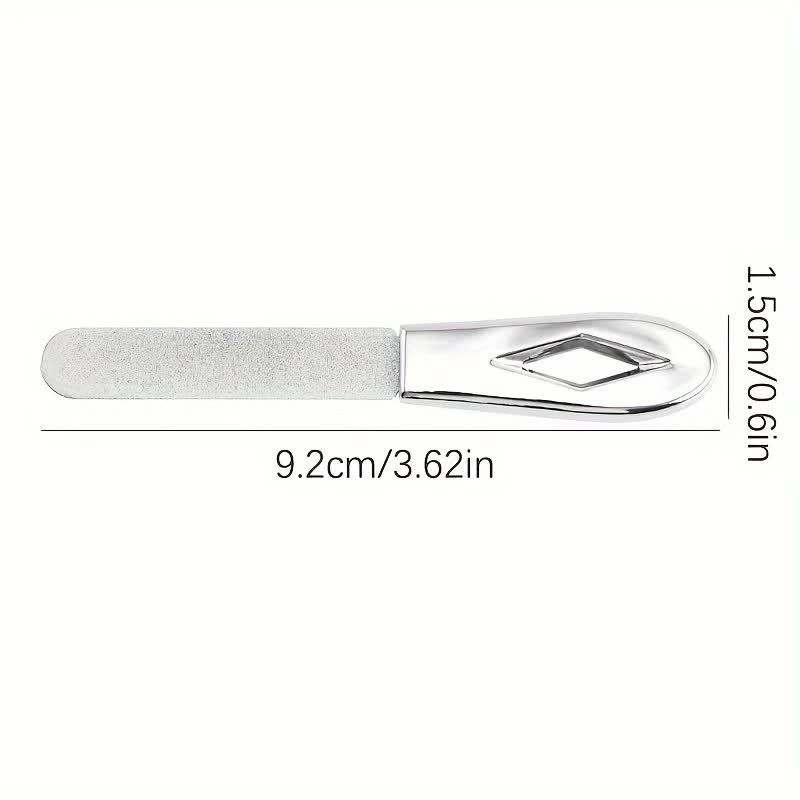 2-in-1 Stainless Steel Nail and Tooth File Set - Double-Sided Polishing Tool with Diamond Polishing Strips and Multi-Purpose Fine Grinding Tool, 2-Pack - Image 2