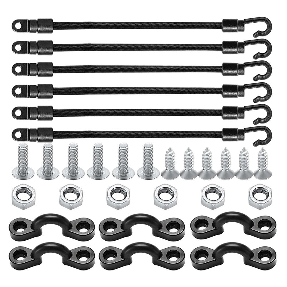 Fankenuo 6 Set 18 Inch Fishing Rod Straps for Boat Deck Fishing Rod Tie Down for Kayak 4# - Image 1