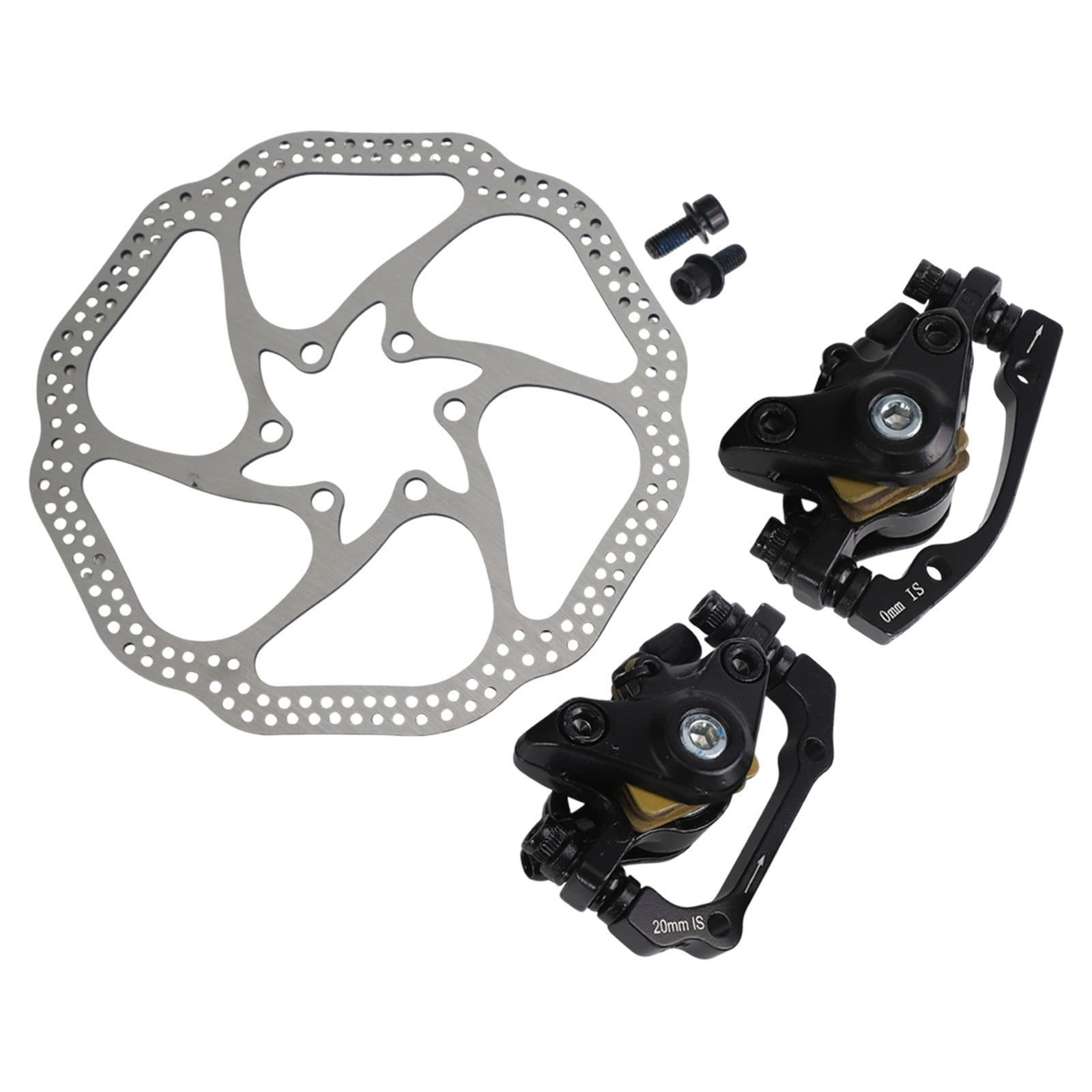 BAMILL 51mm Brake Caliper 160MM Brake System Easy Installation Excellent Heat Dissipation Lightweight Design For Folding Bikes black front+rear+2xdisc black - Image 5