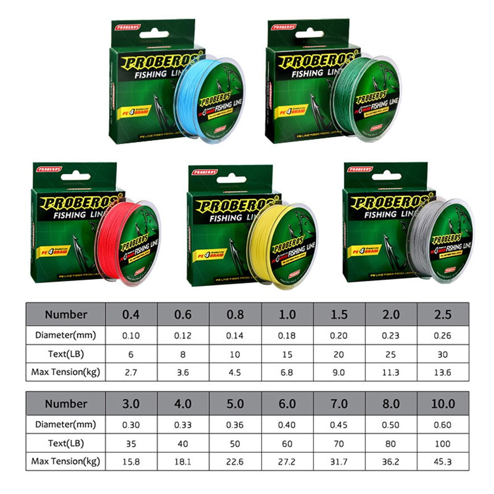 Fankenuo Outdoor Fishing Line, 5 Colors, Strong And For Durable 3.0/35LB Green 1.0/15LB Red - Image 7