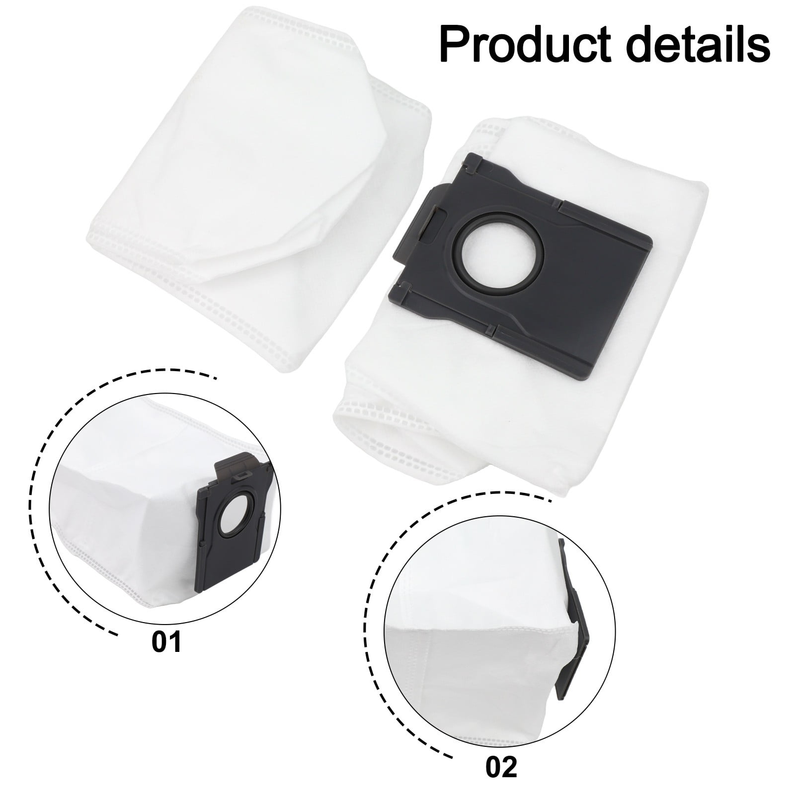 Wodtesl 8Pcs Dust Bags For Dreame D10 Plus Gen 2 L10s Plus Robot Vacuum Cleaner Accessories Sweeper Parts For Home Cleaning Supplies - Image 5