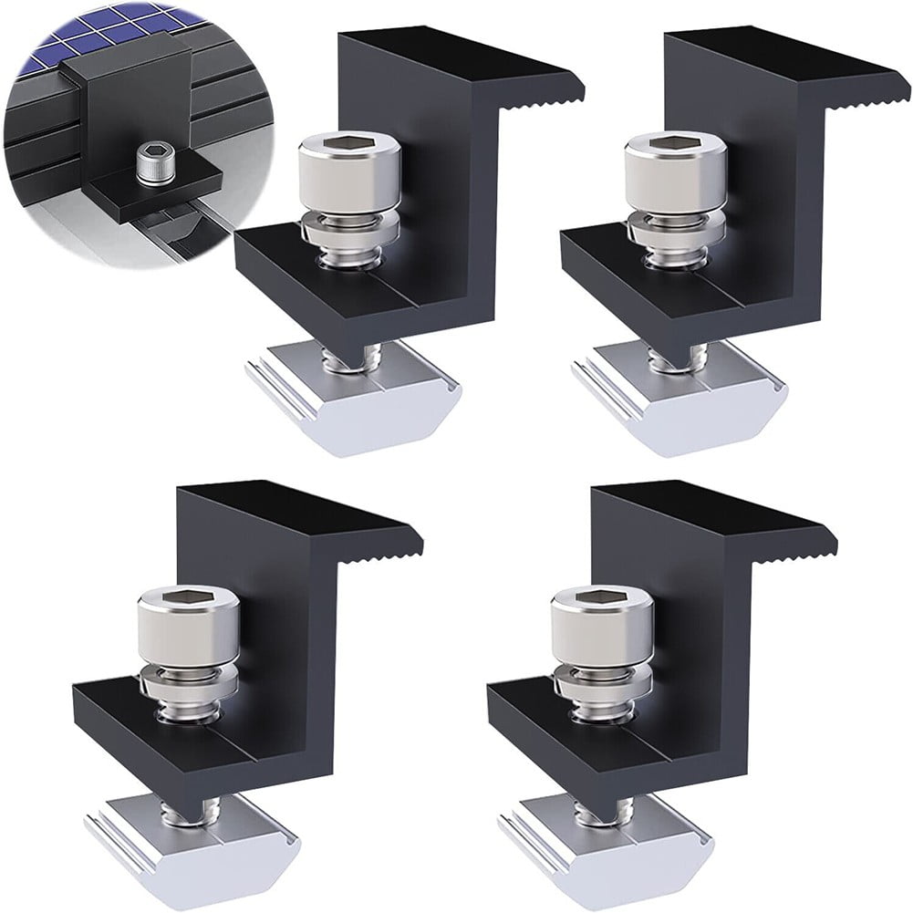 Solar Panel Adjustable Bracket Clamp Wide Photovoltaic Support Fixing PV End Clamps Mounting 30mm/35mm 10X 35mm Medium clamp - Image 3