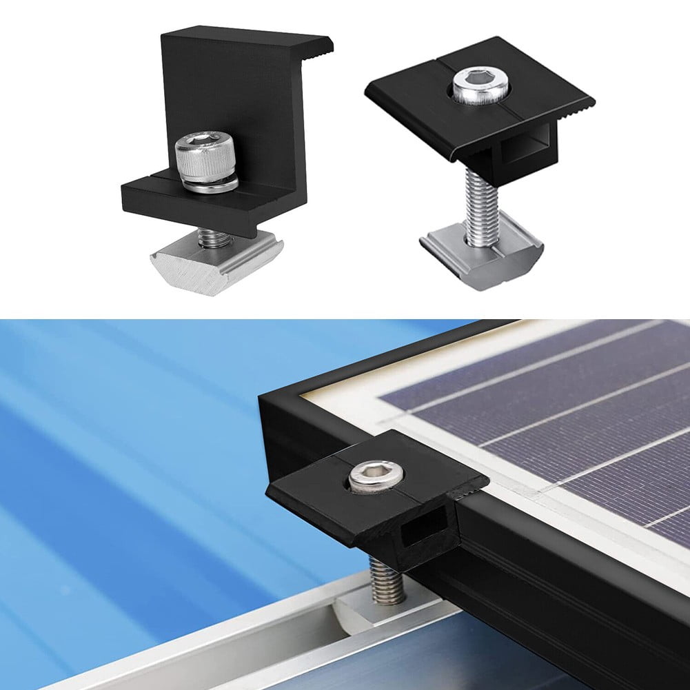 Solar Panel Adjustable Bracket Clamp Wide Photovoltaic Support Fixing PV End Clamps Mounting 30mm/35mm 10X 35mm Medium clamp - Image 4