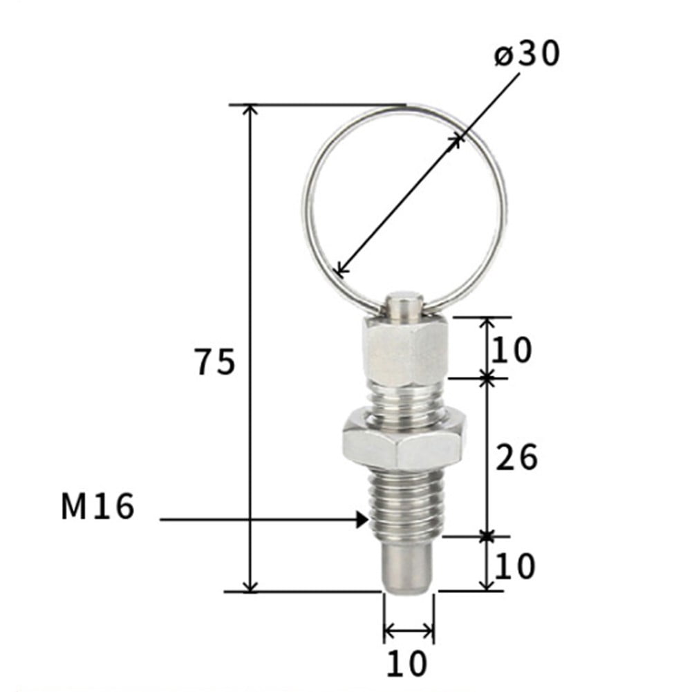PASILI Stainless Steel Pull Ring Quick Release Pin Spring Gym Lock Pin 6/8/10/12/16Mm M8*45 - Image 5