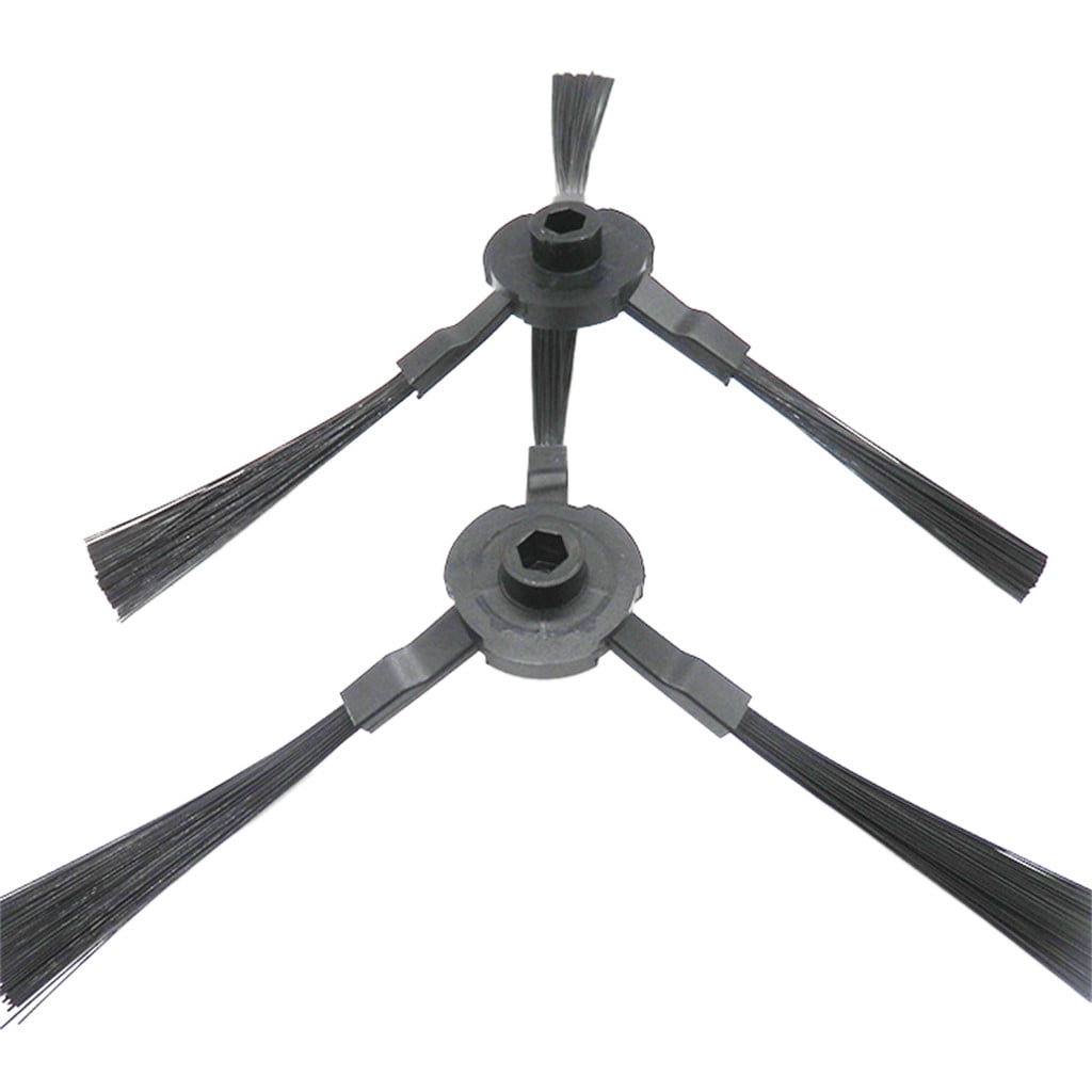 V3 V5 A4 A6 Robot Vacuum Side Brushes Replacement Kit High Strength Durable Accessories for Robotic Sweeper Spare Parts Cleaning Maintenance 1 Pair Black - Image 1