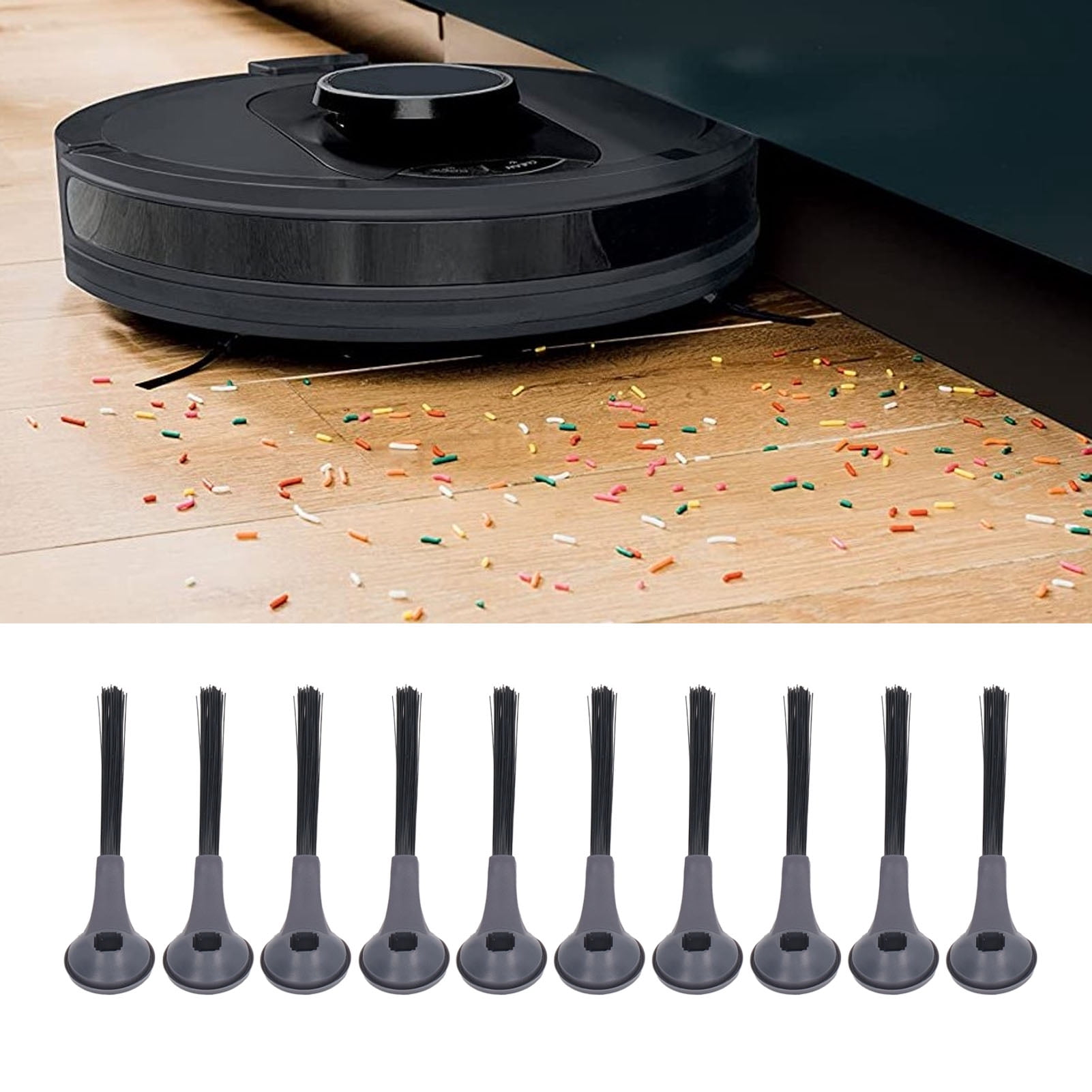 Sweeper Side Brush Replacement Pack, Durable ABS Construction, Simple To Clean Replace - Image 1