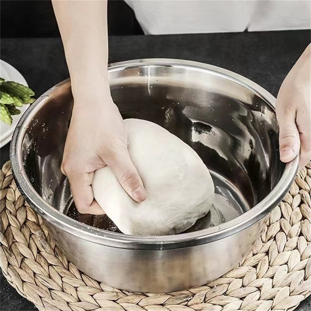 4 Pcs Kitchen Mixing Bowls with Grater Lid Stainless Steel Construction - Image 4