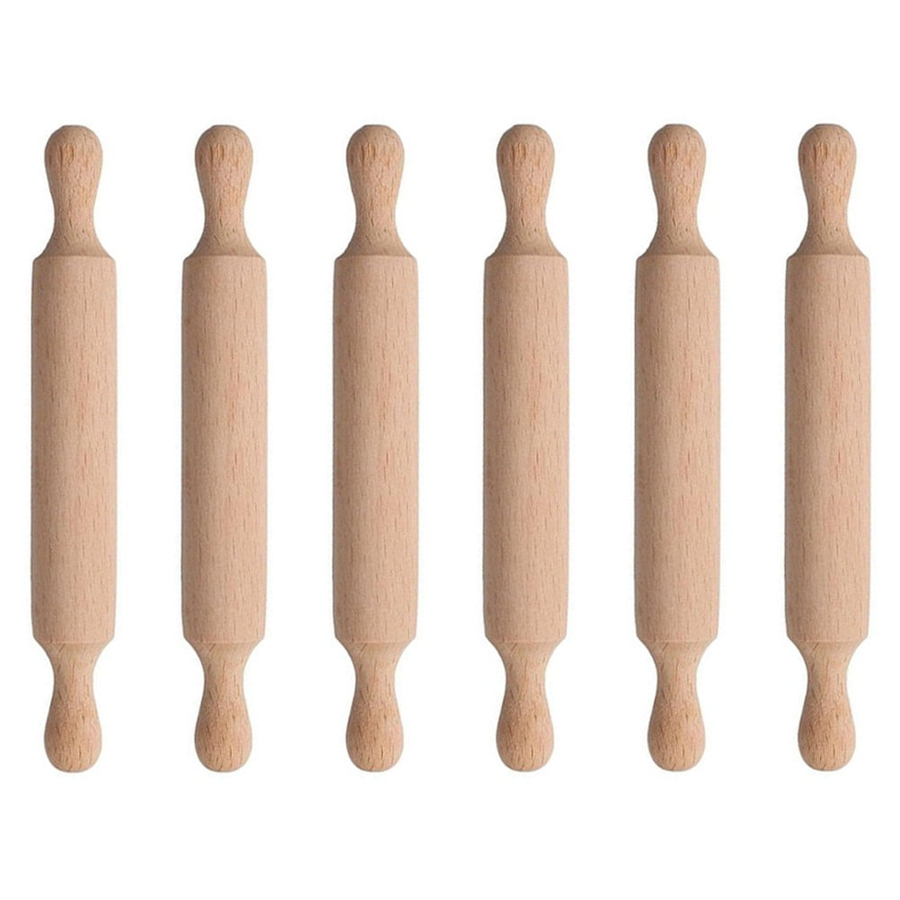 Mini Wooden Rolling Pins Set - Perfect for Kids Baking & Crafting Fun! 6pcs - Image 3