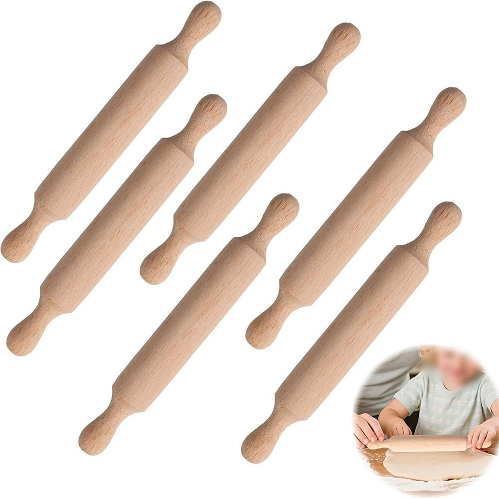 Mini Wooden Rolling Pins Set - Perfect for Kids Baking & Crafting Fun! 6pcs - Image 7
