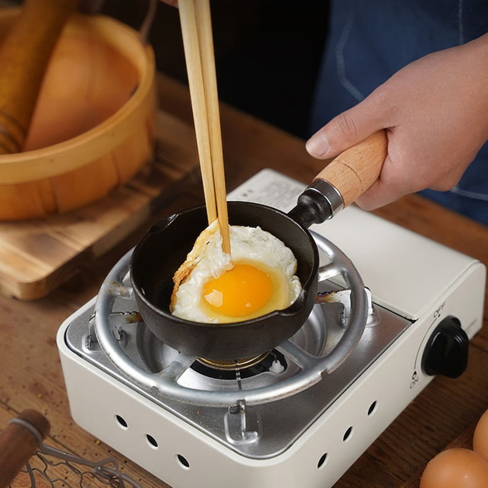Deepened cast iron oil pouring pan mini pan for hot milk and frying eggs - Image 7