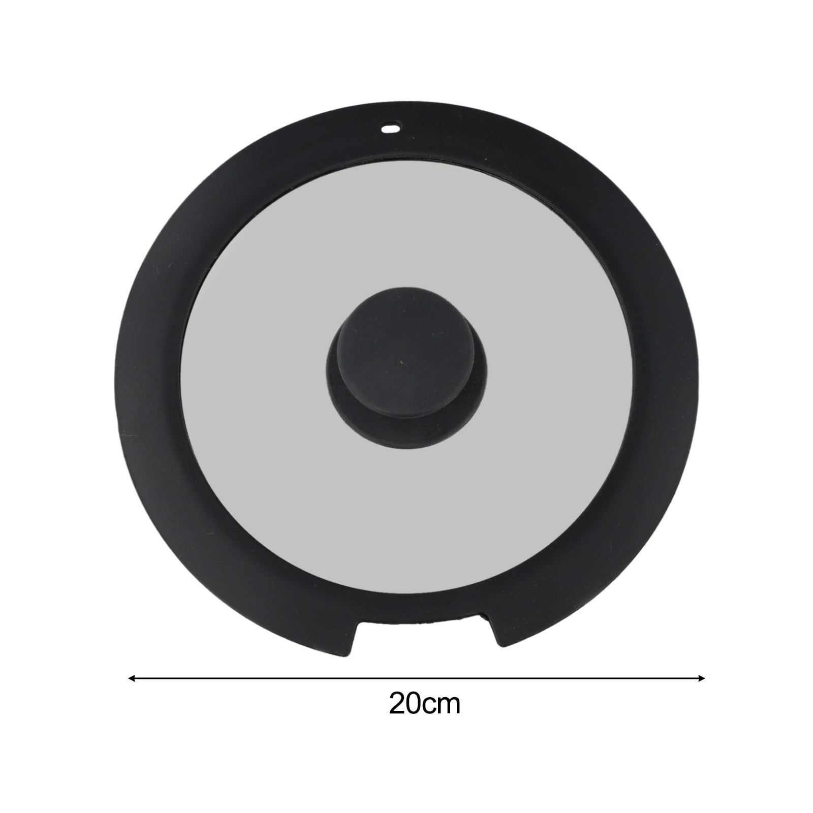 Sleek Black White Silicone Lids Available in Size Range of 18cm to 26cm B 20CM A 20CM - Image 1