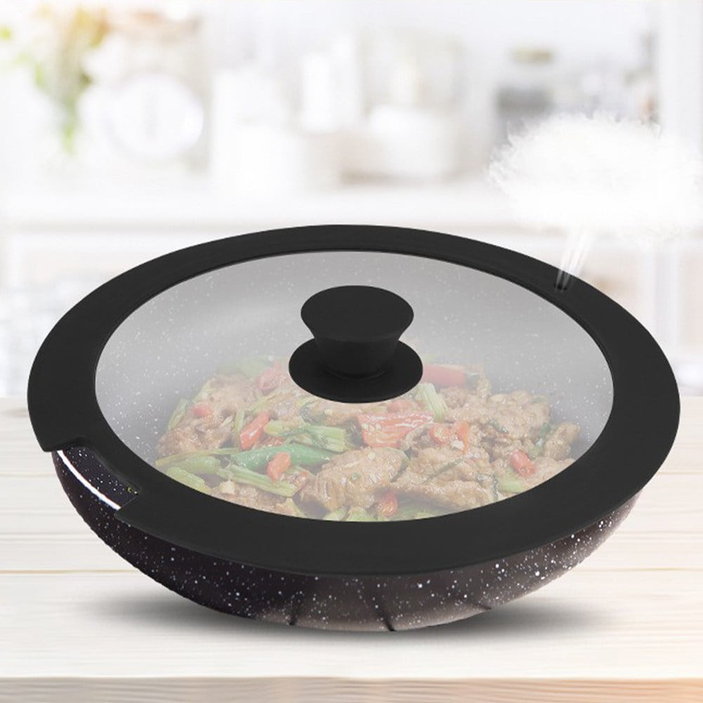 Sleek Black White Silicone Lids Available in Size Range of 18cm to 26cm B 20CM A 20CM - Image 8