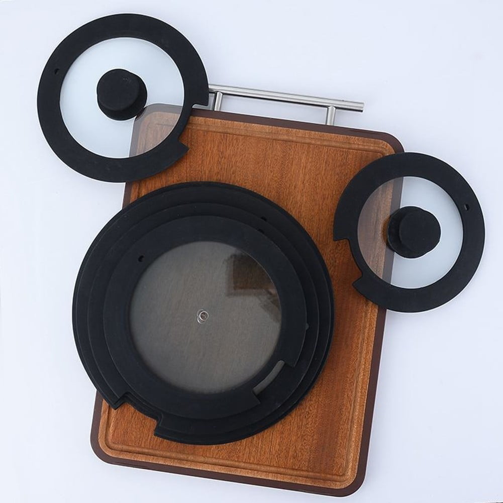 Sleek Black White Silicone Lids Available in Size Range of 18cm to 26cm B 20CM - Image 6