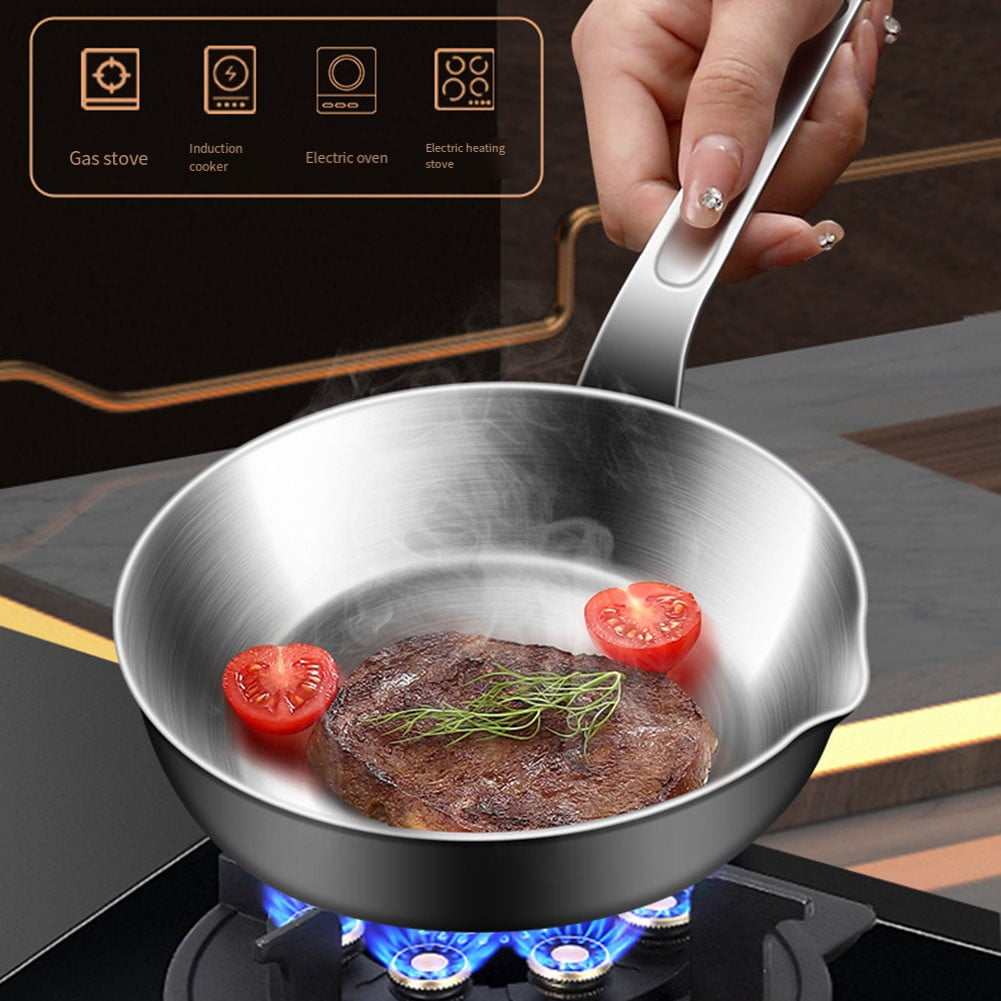 Compact Stainless Steel Sauce Pan Mini Egg Skillet for Easy Cooking and Pouring Suitable for Gas and Induction Stoves S - Image 4