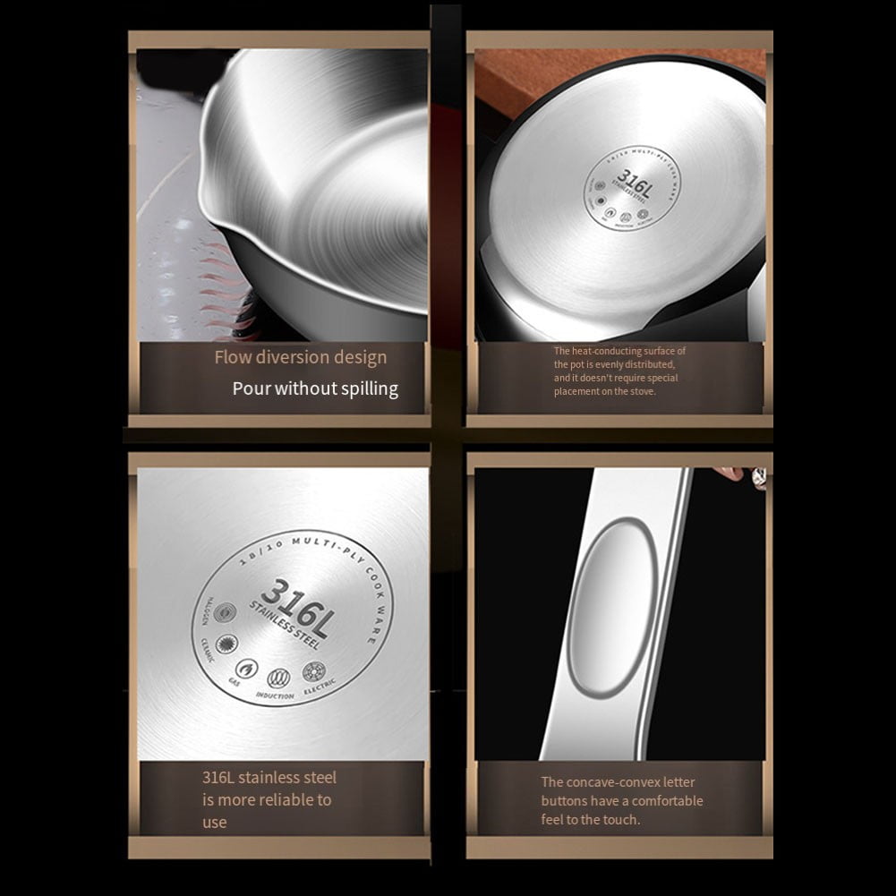 Compact Stainless Steel Sauce Pan Mini Egg Skillet for Easy Cooking and Pouring Suitable for Gas and Induction Stoves S - Image 5