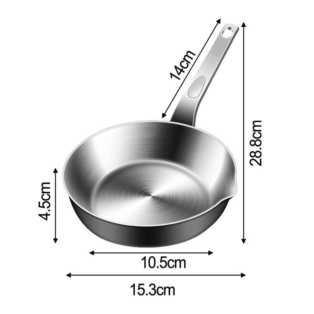 Compact Stainless Steel Sauce Pan Mini Egg Skillet for Easy Cooking and Pouring Suitable for Gas and Induction Stoves S M - Image 1