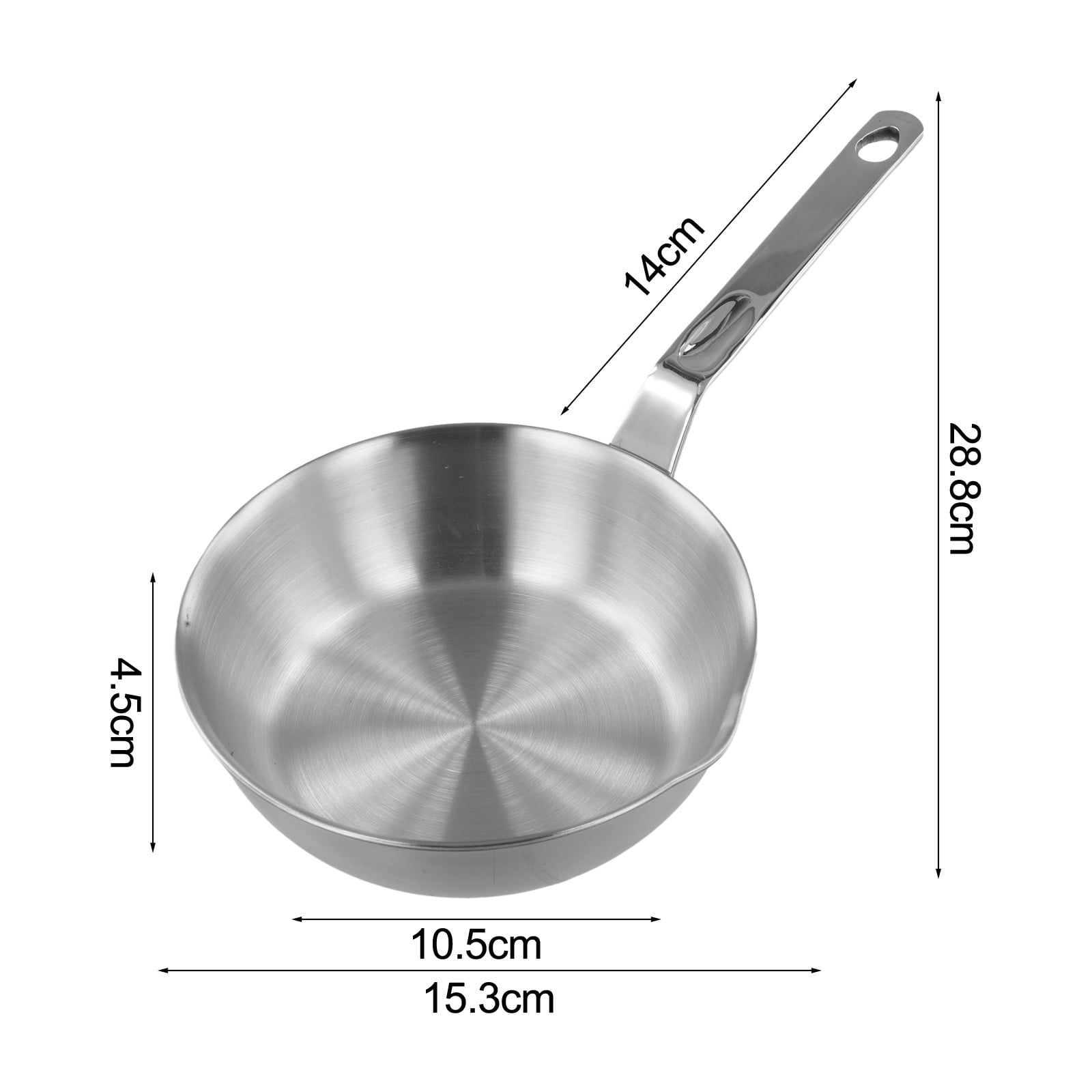Compact Stainless Steel Sauce Pan Mini Egg Skillet for Easy Cooking and Pouring Suitable for Gas and Induction Stoves S M - Image 2