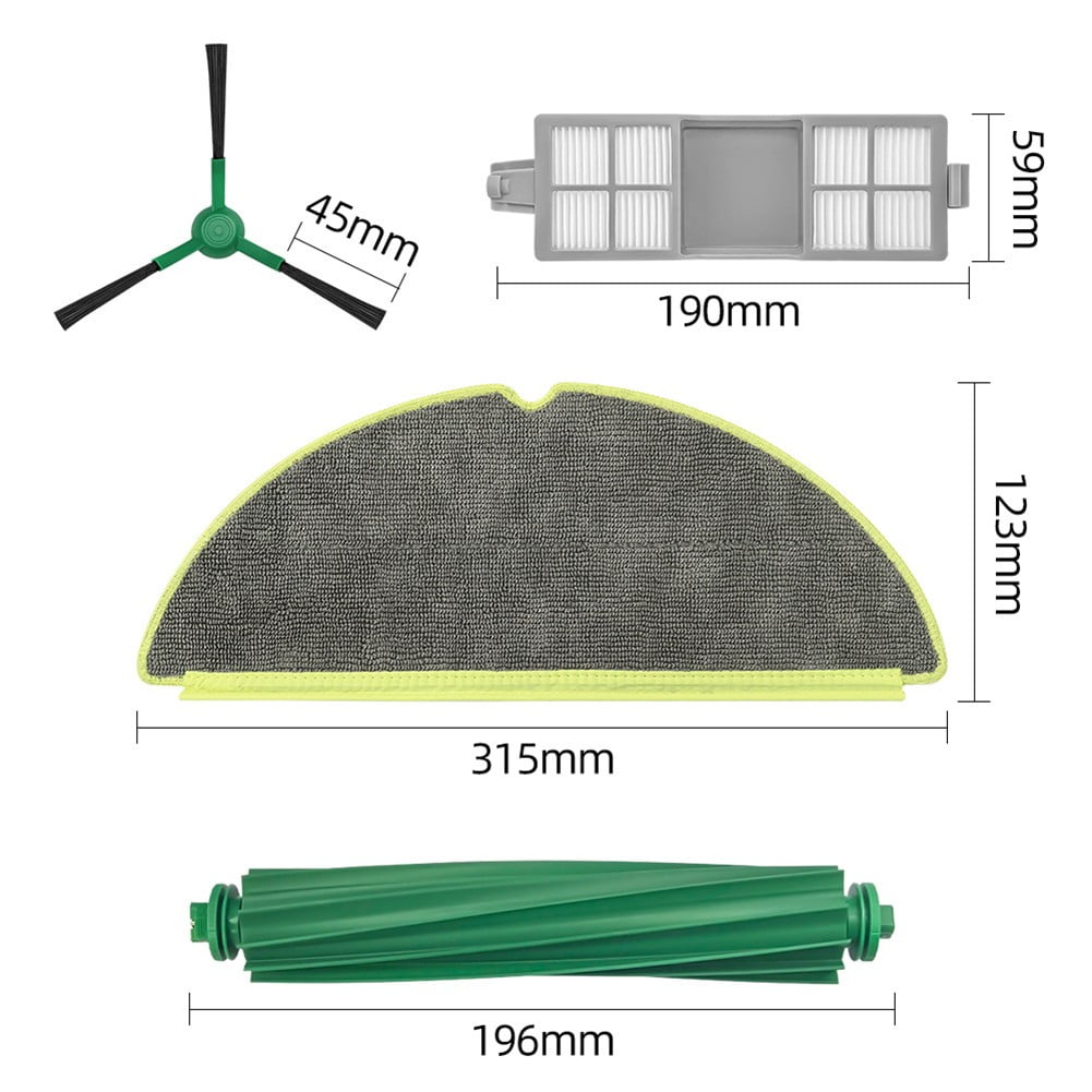 Replacement Parts Accessories Kit For Roomba 205 Roller Brush Filters Mop Pads B - Image 2