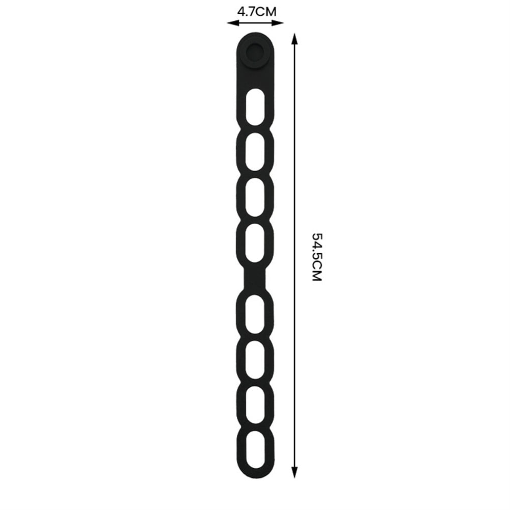 4 Pcs Silicone Latch Strap Tie for Slow Cooker Lid Lunch Box Bundling Organizing Black - Image 4