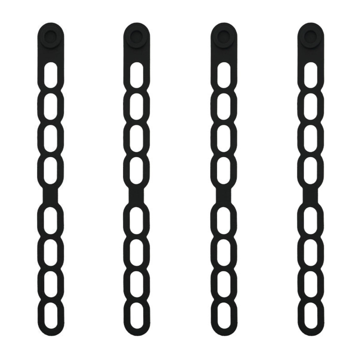 4 Pcs Silicone Latch Strap Tie for Slow Cooker Lid Lunch Box Bundling Organizing Black Blue - Image 6