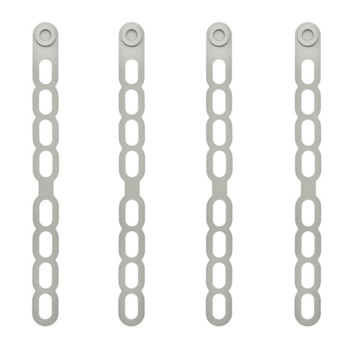 4 Pcs Silicone Latch Strap Tie for Slow Cooker Lid Lunch Box Bundling Organizing Black Gray - Image 1