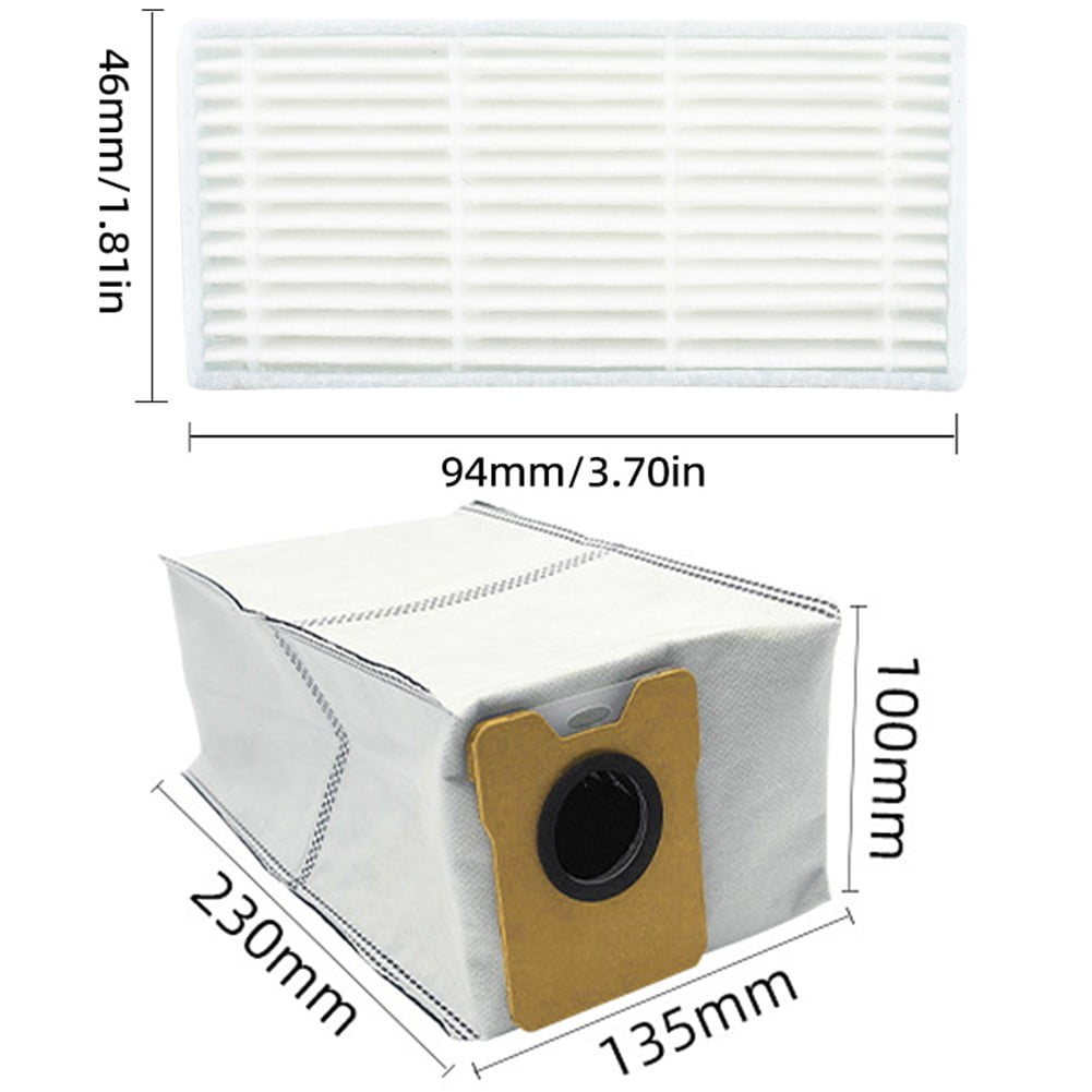 Luolandi For eufy Robot Vacuum C10 Robot Vacuum Accessories Side Brush Filter Dust Bag - Image 6