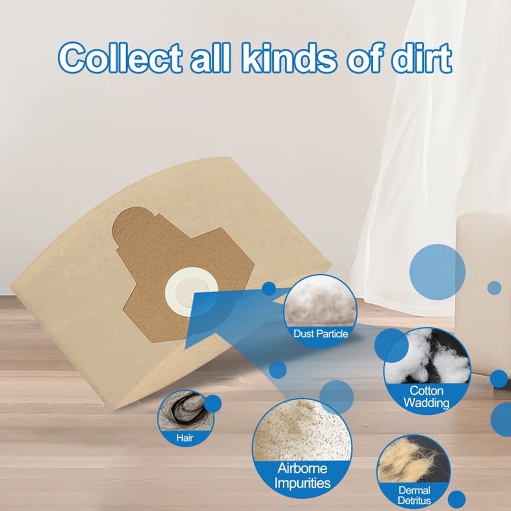 5PC Wet/dry Acuum Cleaner 20L Paper Bag Dust Collection Bag For Einhell TVC18/20 For Einhell BT-VC1250S TC-VC 18/20 Li S-Solo - Image 3