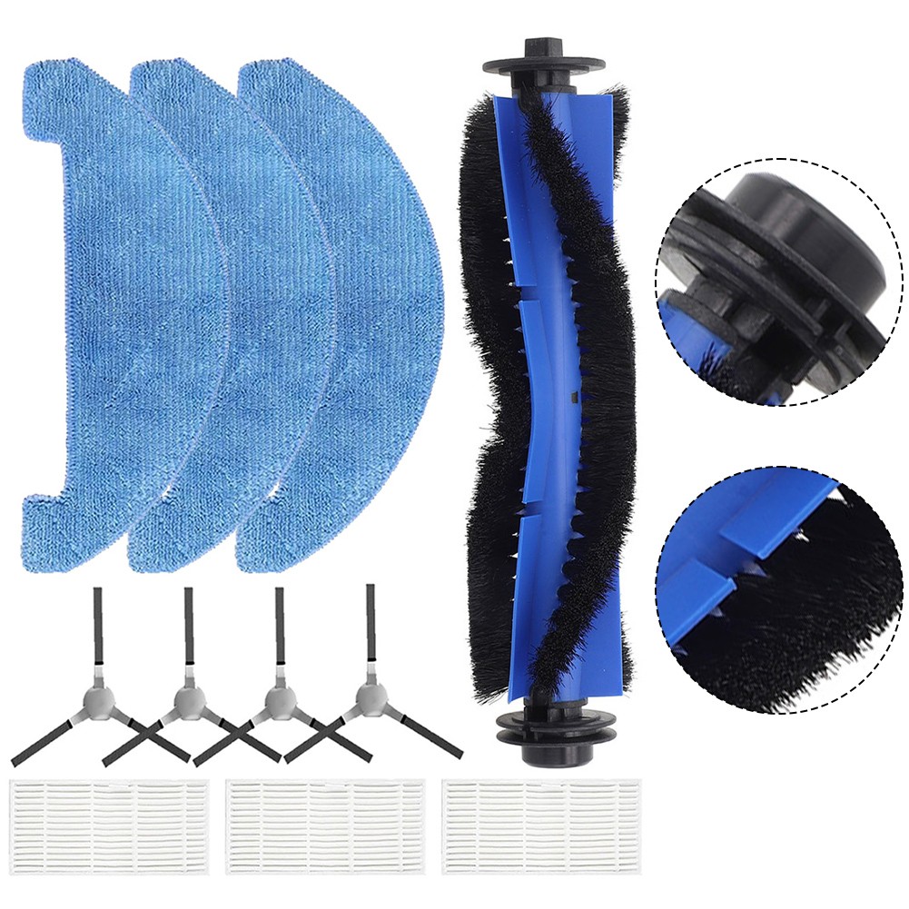Complete Set of Replacement Accessories for Loorow AT800 3In1 Robot Vacuum Includes Brushes and Mop Pads for Effective Cleaning - Image 4