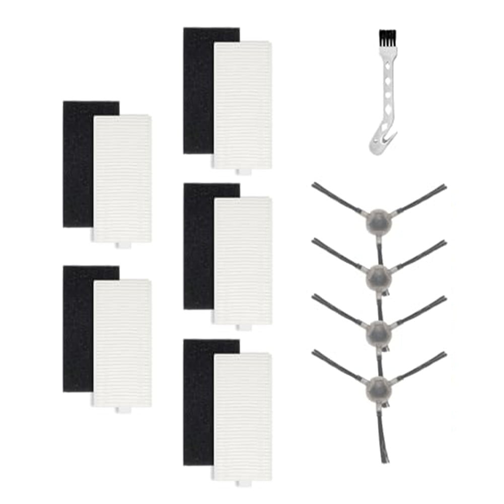 5pcs Filters With 4pcs Side Brush For Lefant M1/M2 Pro Robot Vacuum Cleaner Cleaning Brush Replacement Cleaning Tools Parts - Image 4