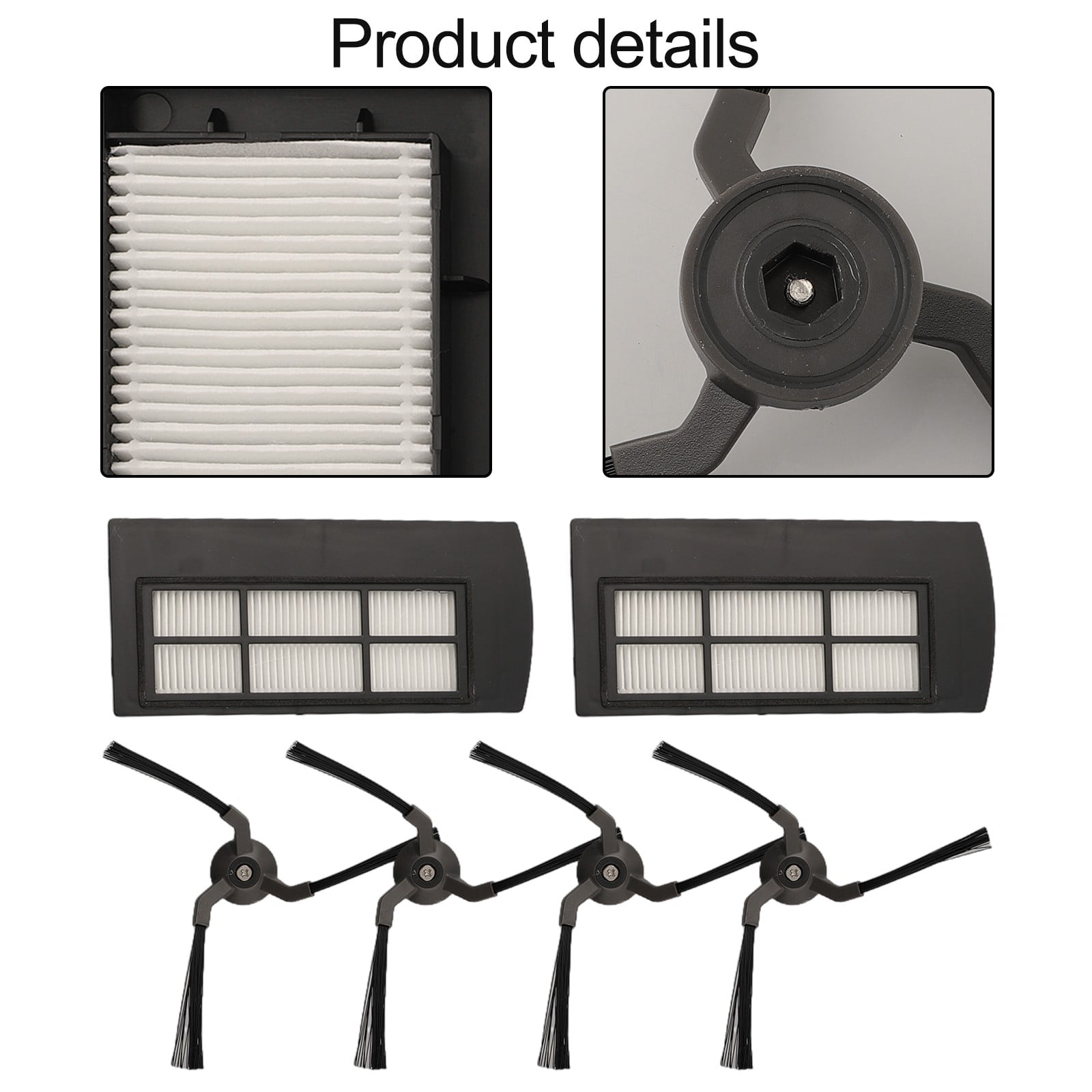 Long lasting Filters and Side Brushes Set for eufy Clean X9 Pro Vacuum Cleaner - Image 8