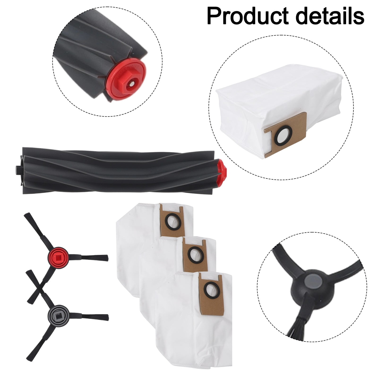 1 Set Main Roller Side Brush Dust Bags Kit Improving Air Quality For Eufy 3-in-1 E20 Robot Vacuum Cleaner Part Accessories - Image 3