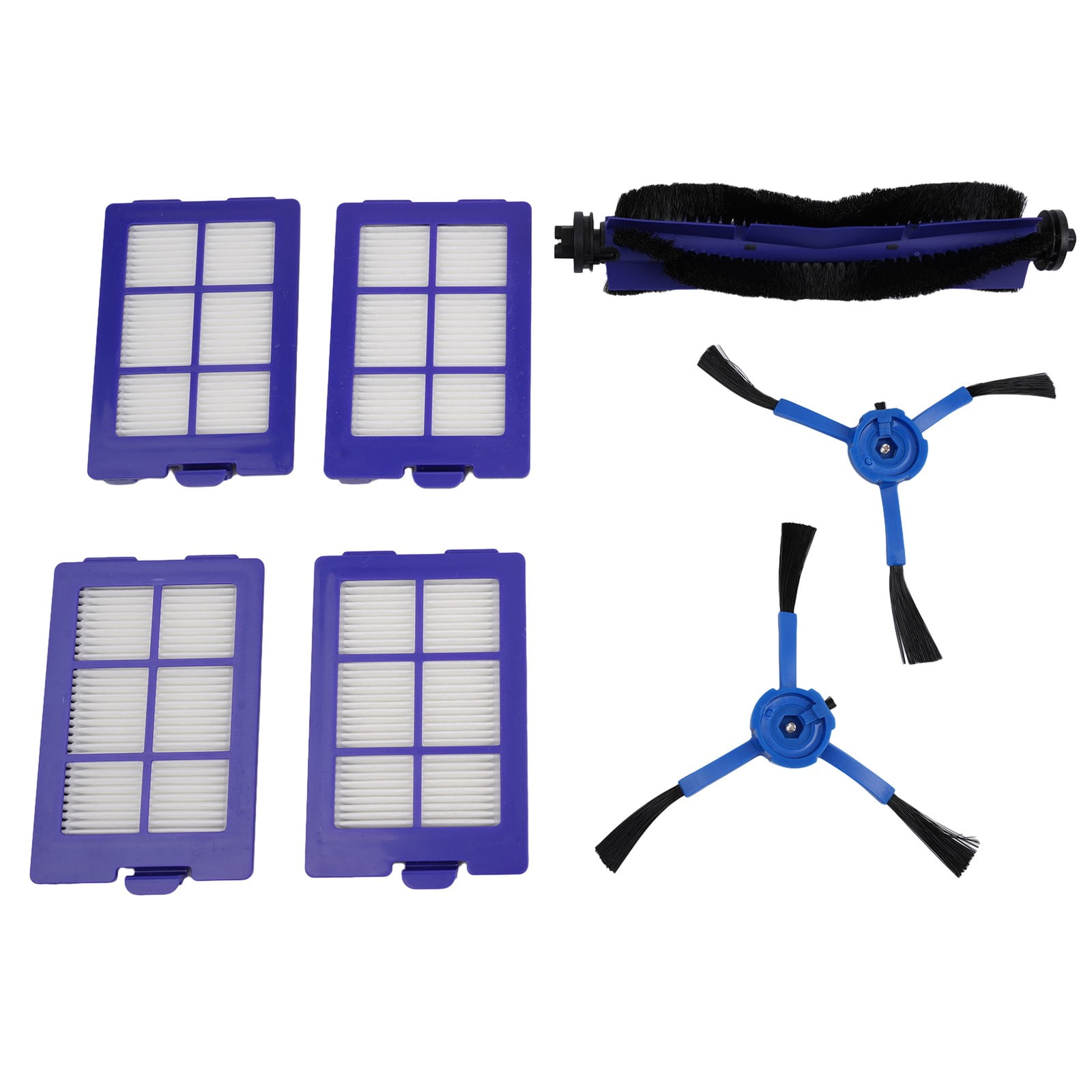 7Pcs/Set Rolling Brush Filters Side Brushes For Robovac X8 Series Hybrid Vacumn Cleaner Sweeper Accessories Spare Parts As Shown - Image 1