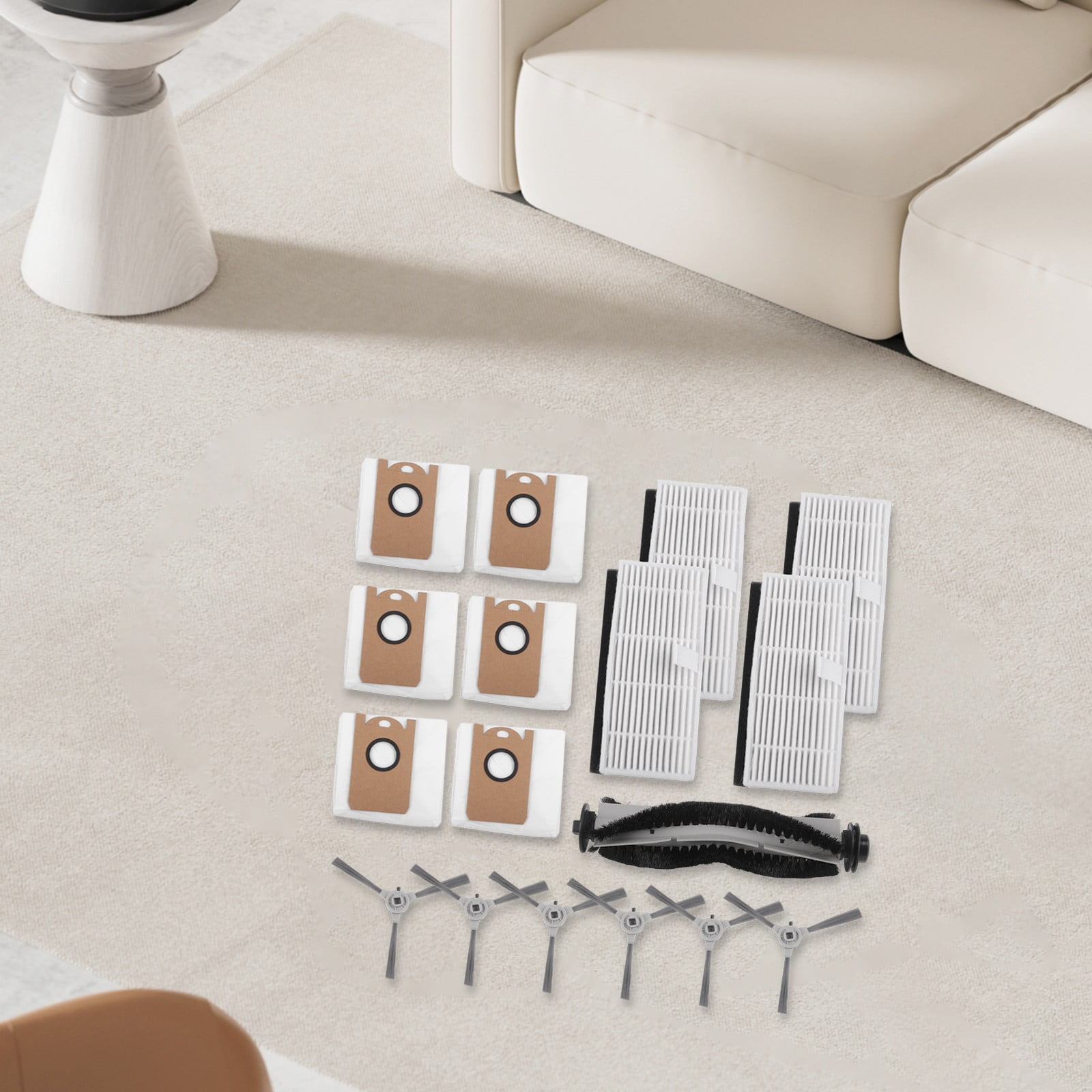 Replacement for iHome for Nova S1 Pro iHRVS1PRO-3BLK Main Brush Side Brush Kit - Image 7