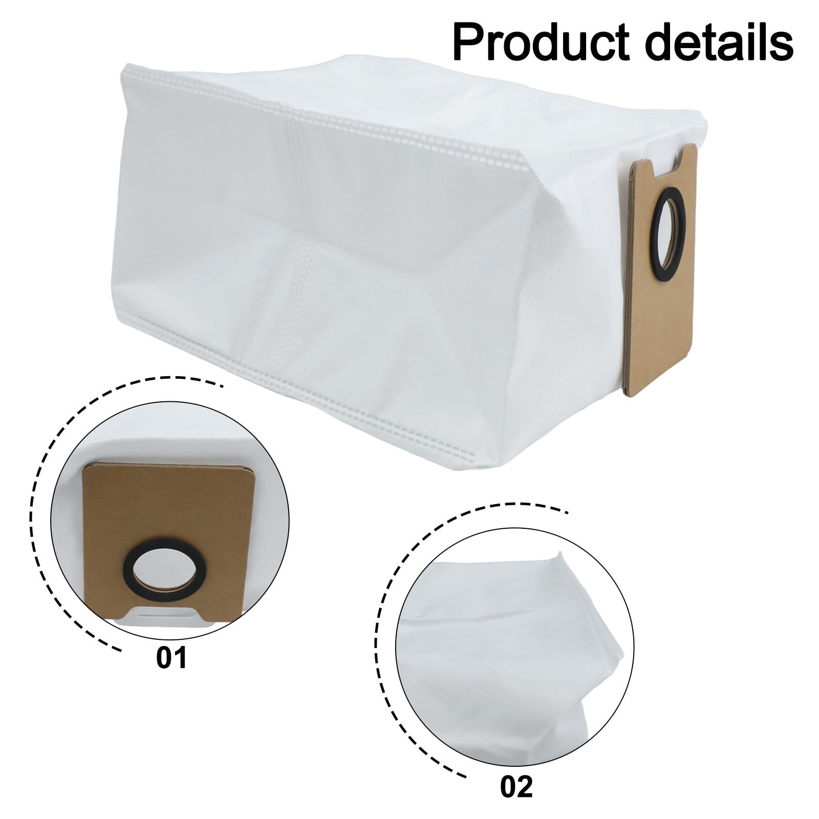 4 Pack Dust Bags For TAB Fairy 10 Robot Vacuum Cleaner Replacement Non-Woven Filter Bags Dust Bag Accessories - Image 4