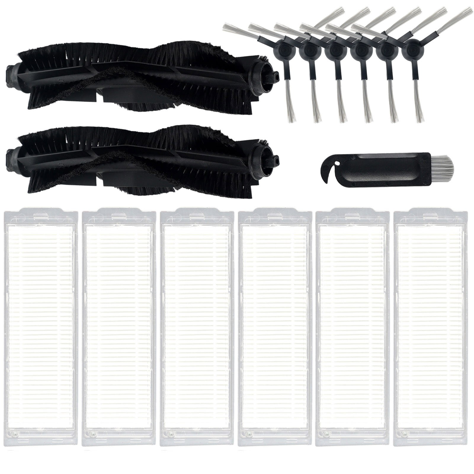 Convenient Replacement Parts for WYZE Robot Vacuum Cleaner WVCR200S 2 Main Roller Brush 6 Side Brush 6 Filter - Image 2