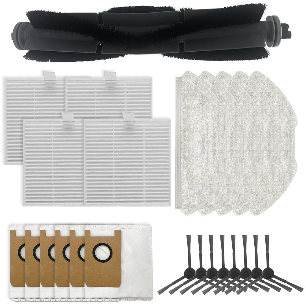 Main Brush Filters Mop Cloths Dust Bags For AIRROBO T20 T20+ Vacuum Cleaner B - Image 1