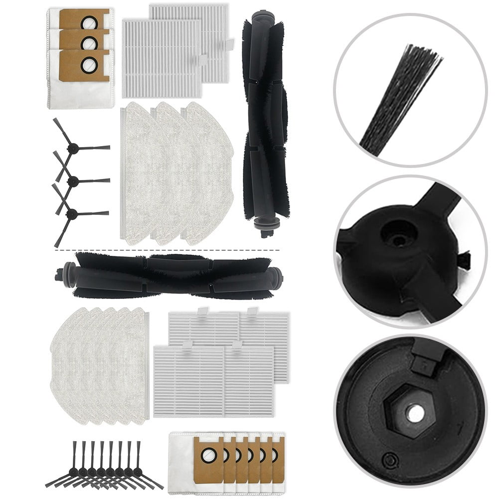 Main Brush Filters Mop Cloths Dust Bags For AIRROBO T20 T20+ Vacuum Cleaner B - Image 4
