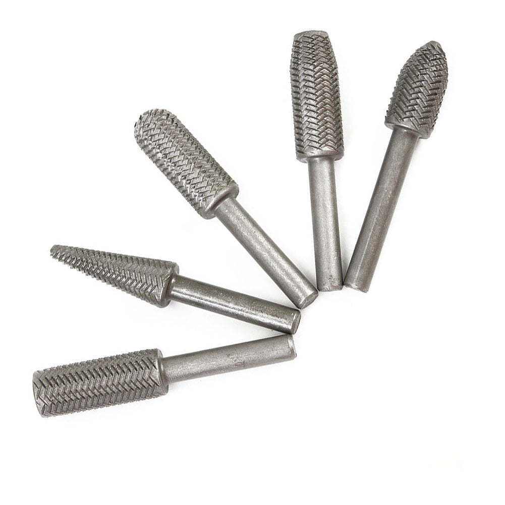 5Pcs Metal Cutter Drill Bits Rotary Files Bit Rasp Tungsten Carbide Burr Milling Cutter Drill Bit Set For Steel Grinding Carving As Shown - Image 2