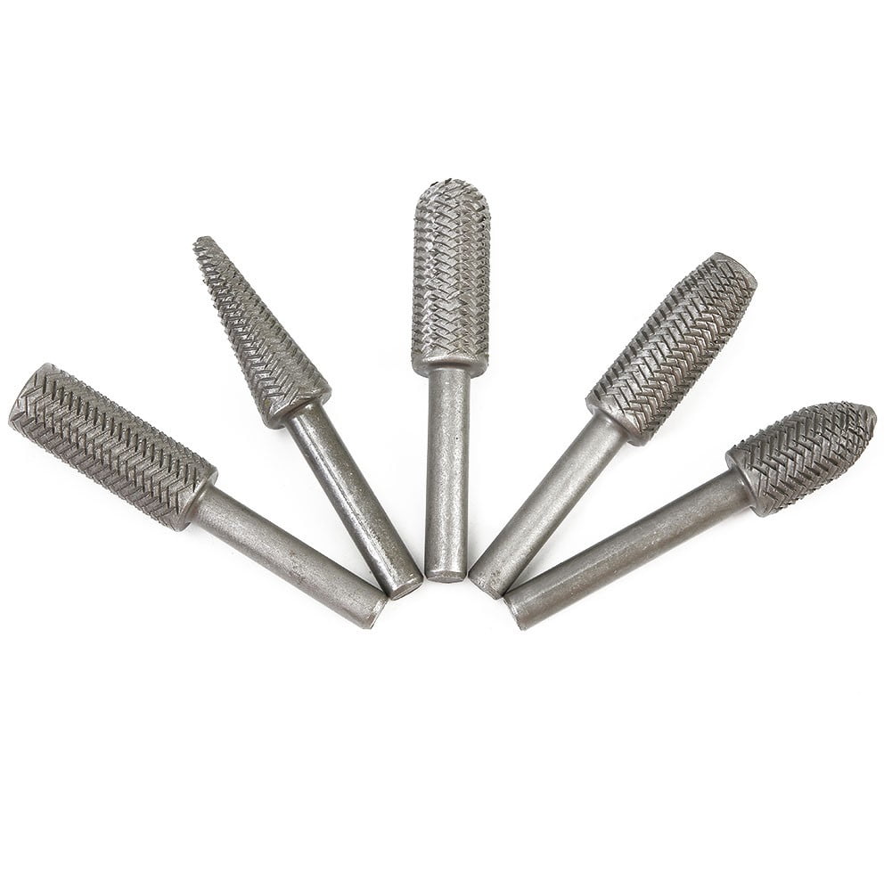 5Pcs Metal Cutter Drill Bits Rotary Files Bit Rasp Tungsten Carbide Burr Milling Cutter Drill Bit Set For Steel Grinding Carving As Shown - Image 4