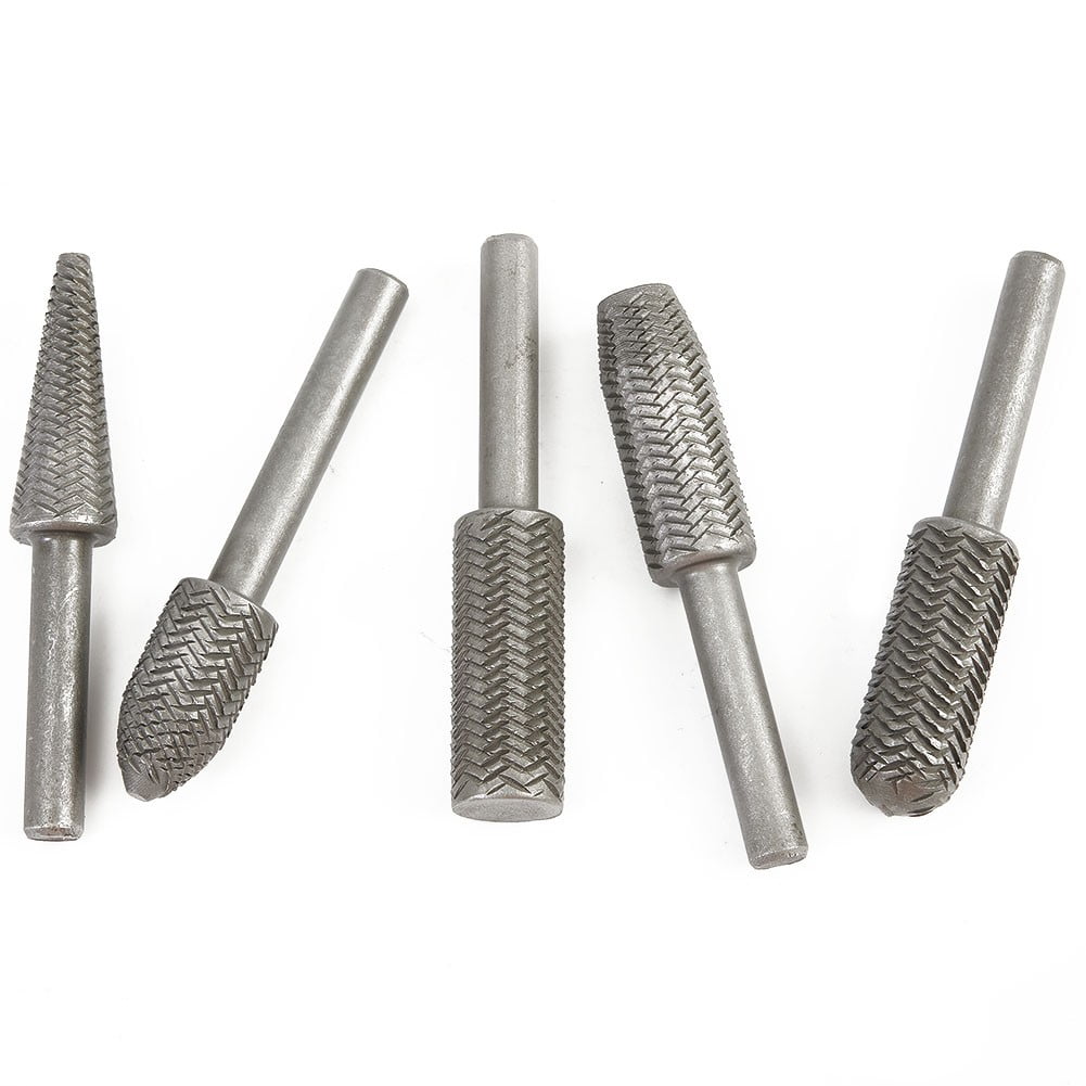 5Pcs Metal Cutter Drill Bits Rotary Files Bit Rasp Tungsten Carbide Burr Milling Cutter Drill Bit Set For Steel Grinding Carving As Shown - Image 6