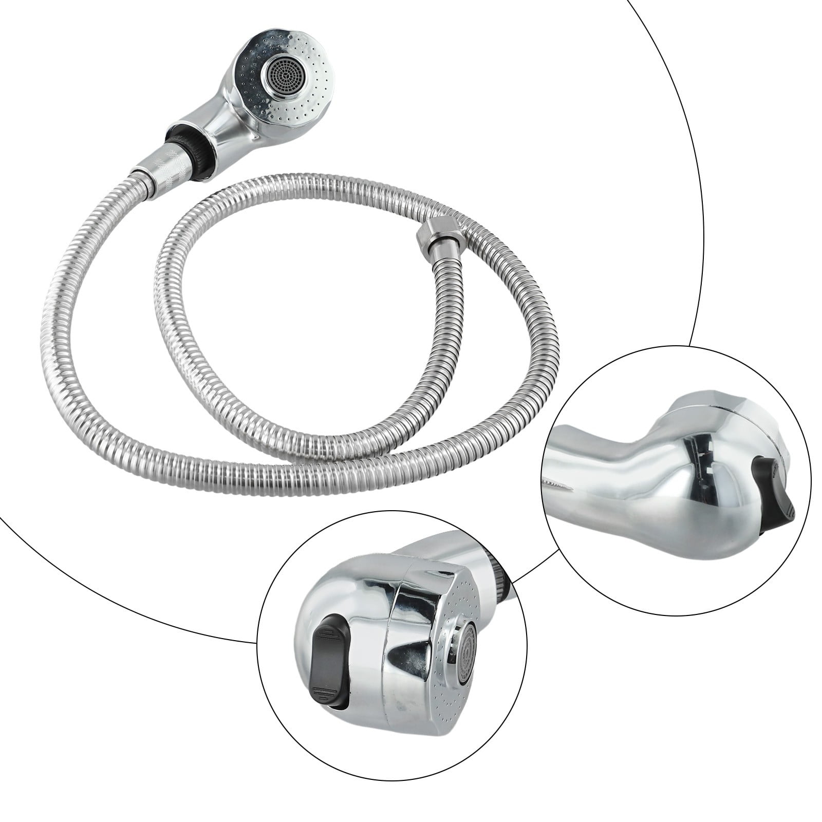 Washbasin Faucet External Hose Sprayer Head Shampoo Bed Pressurized Shower Head Hair Salon Barber Shop Sprayer Bath Accessories As Shown - Image 2