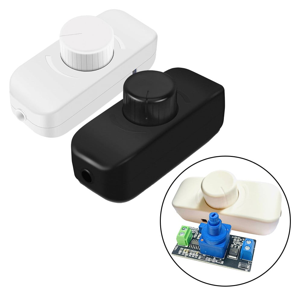 Inline Dimmer Switch For 12V 24V Led Lights Frequency Adjustable Push On/Off Rotary Control For Smooth Brightness Adjustment White - Image 6