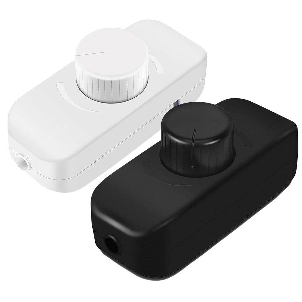 Inline Dimmer Switch For 12V 24V Led Lights Frequency Adjustable Push On/Off Rotary Control For Smooth Brightness Adjustment White - Image 7